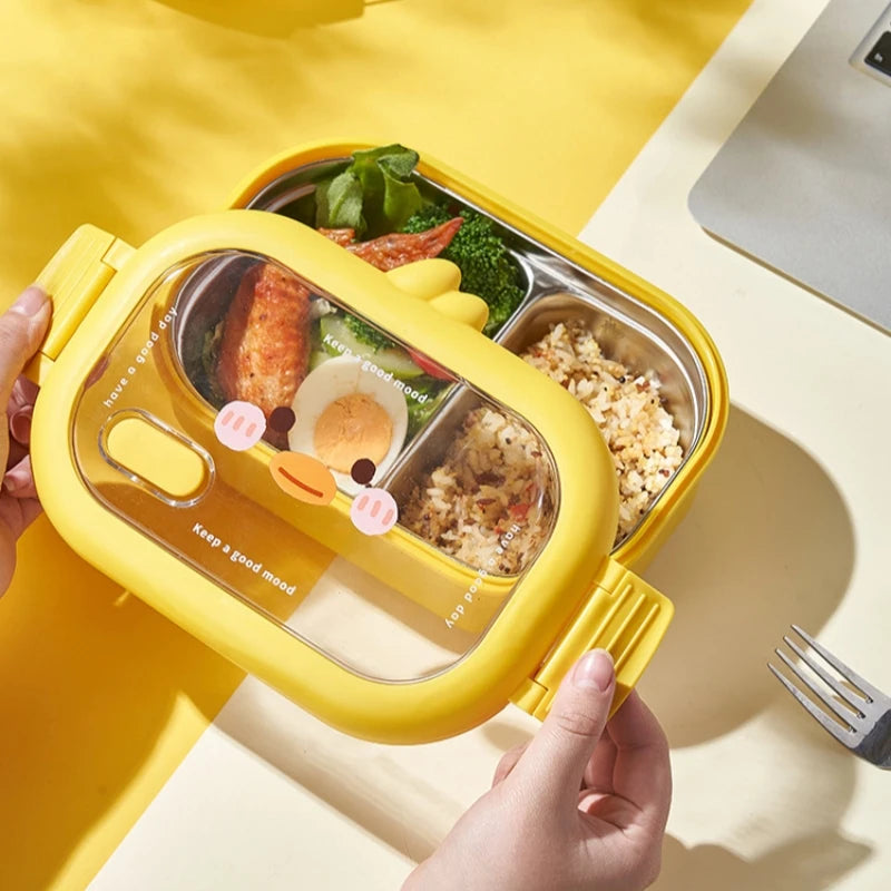 Portable 304 Stainless Steel Lunch Box For Kids Students Picnic Sealed Food Container Heatable Lunch box Kitchen Organizer Oasis Select