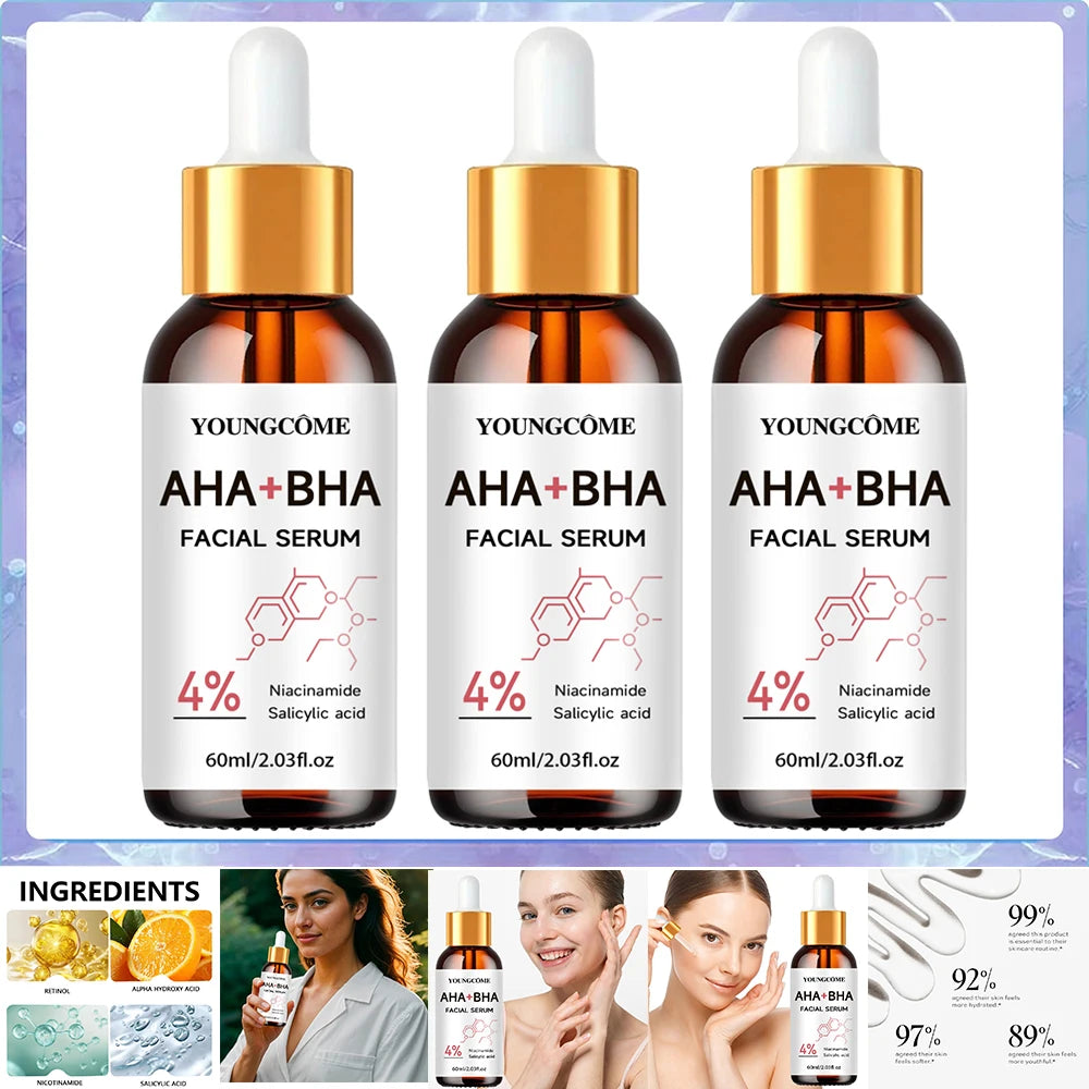 AHA 30% BHA 2% Exfoliating Face Peel Serum | YOUNGCOME Face Peel Serum Oasis Select 60ml-3pcs