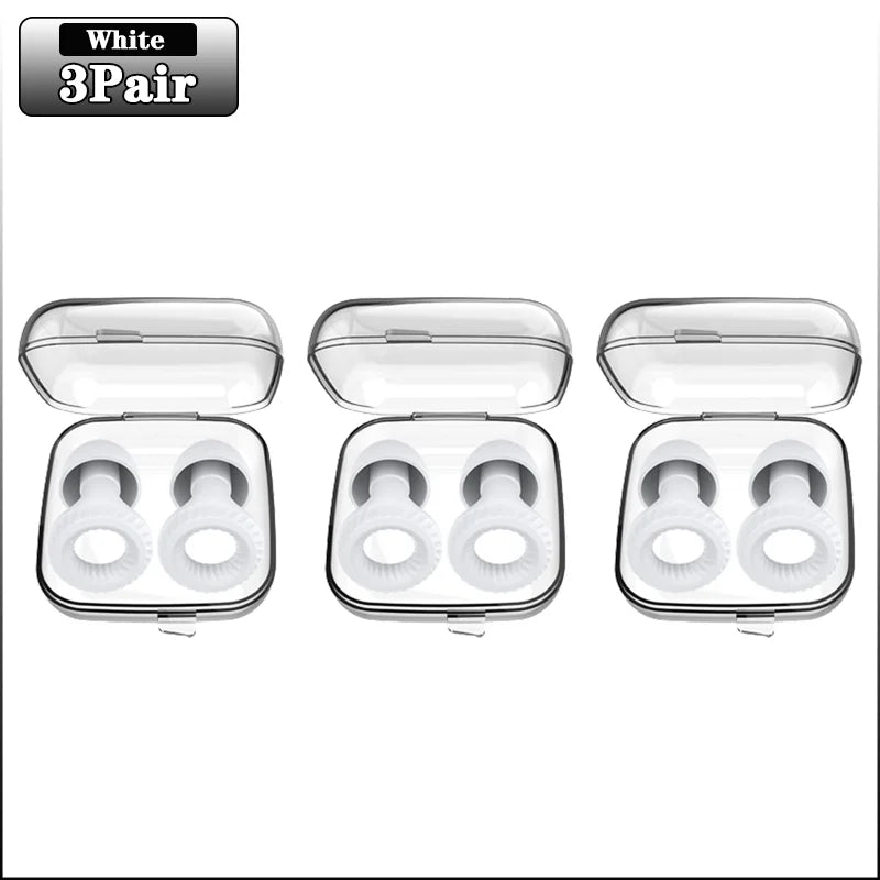 20Pairs Soundproof Silicone Sleep Anti-sound Earplugs Sleep Sleep Special Anti-noise Learning Ear Plugs Noise Cancelling Earplug Oasis Select White-3Pairs