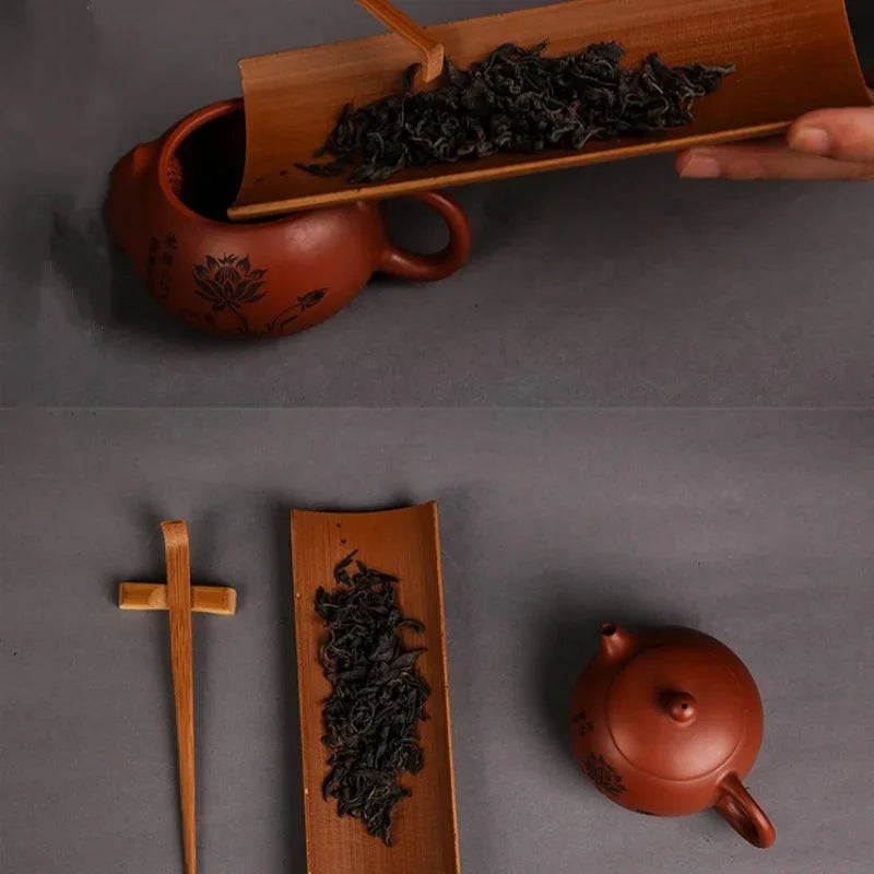 Japanese Bamboo Tea Kit Portable Tea Pliers Spoon Needle Exquisite Handmade Ceremony Tools for Daily Use Oasis Select