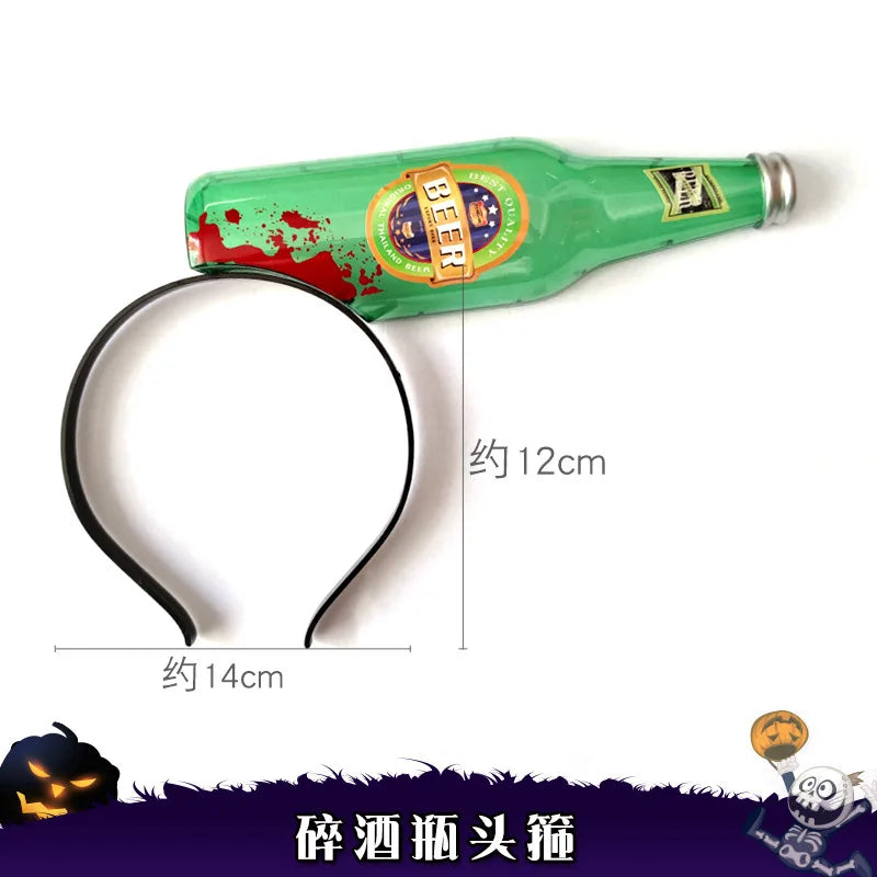 Halloween Scary Headbands for Adults, Blood Headpiece for Halloween Costumes Hair Accessories, Funny Headwear Toys Party Cosplay Oasis Select JP