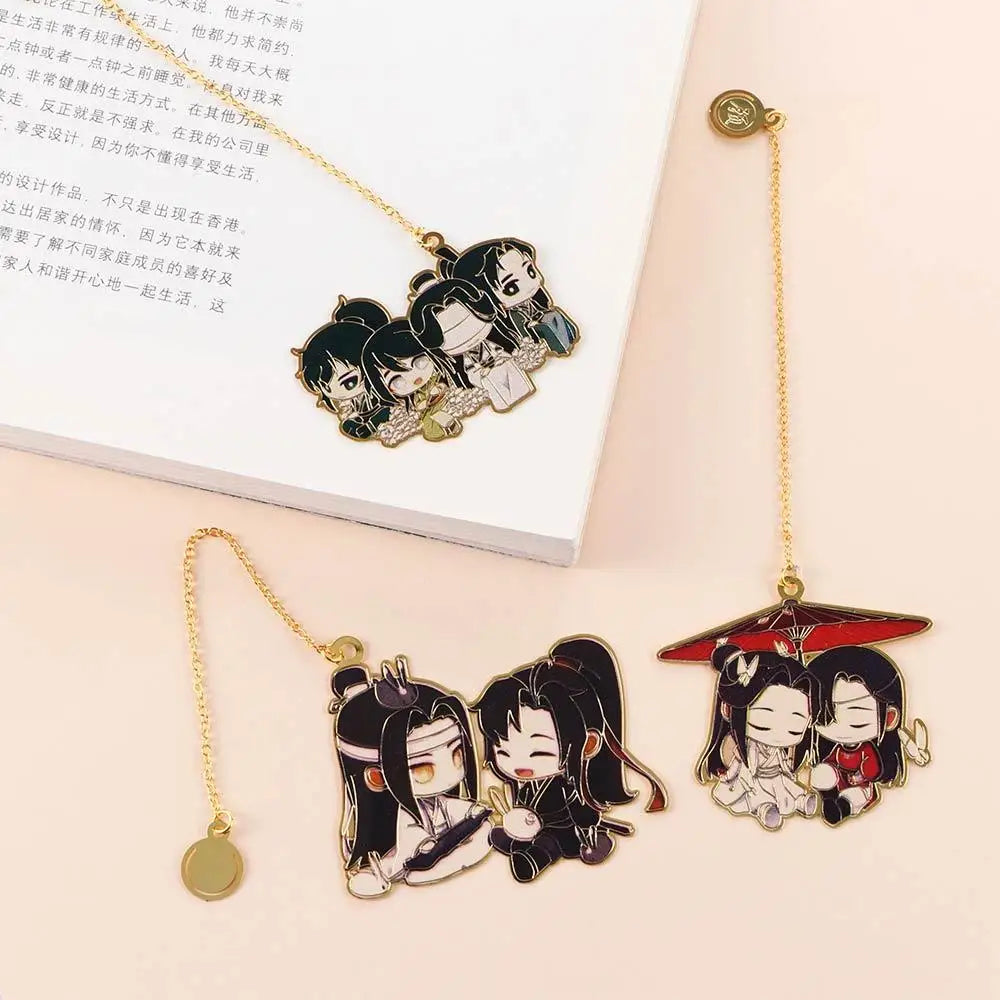 Grandmaster of Demonic Cultivation Mo Dao Zu Shi Metal Bookmark Wei Wuxian Lan Wangji Figure Bookmark Stationery School Supplies Oasis Select
