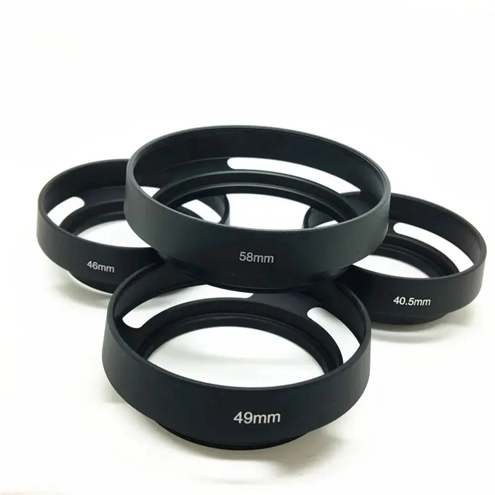 37 39 40.5 43 46 49 52 58mm Metal Tlted Vented Lens Hood Shade for Leica M Contax Fu-jifilm Olympus Nikon Canon So-ny Oasis Select