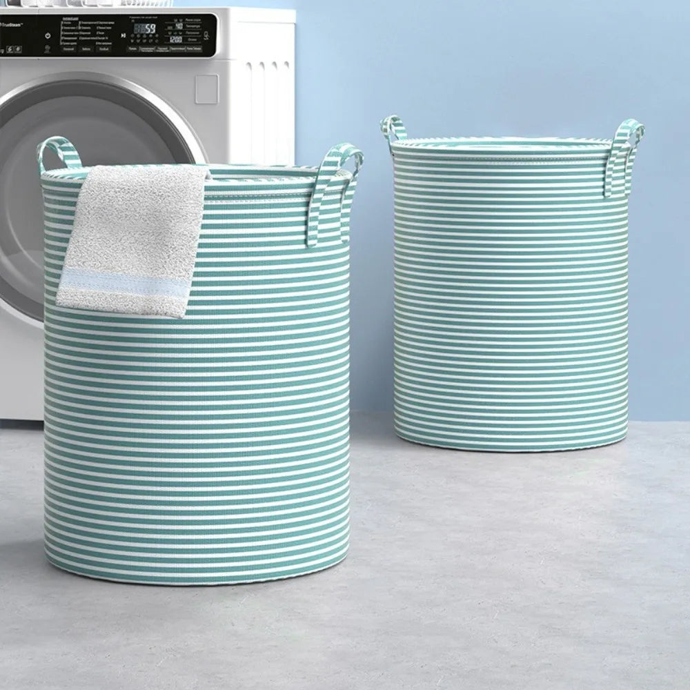 Foldable Cotton Linen Laundry Basket | Large Capacity Storage