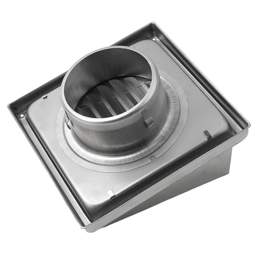 High Quality Practical Air Vent Cover Part Ducting Cover For Cooker Hood Kitchen 100mm Air Vent Extract Silver Oasis Select