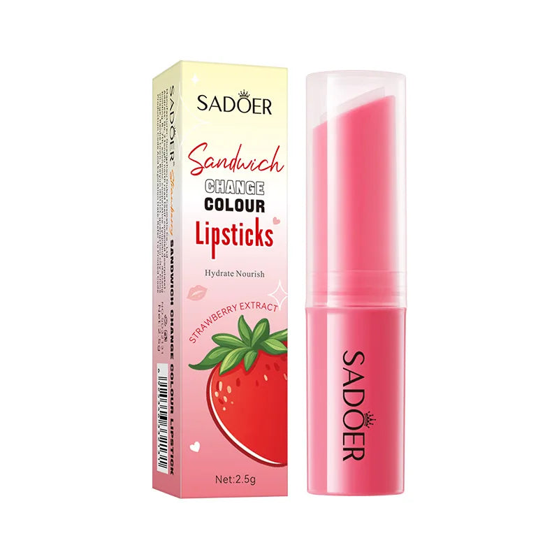 Color Changing Fruit Lip Balm – Heart Core Moisturizing Color Changing Lip Balm Oasis Select Strawberry 1pc