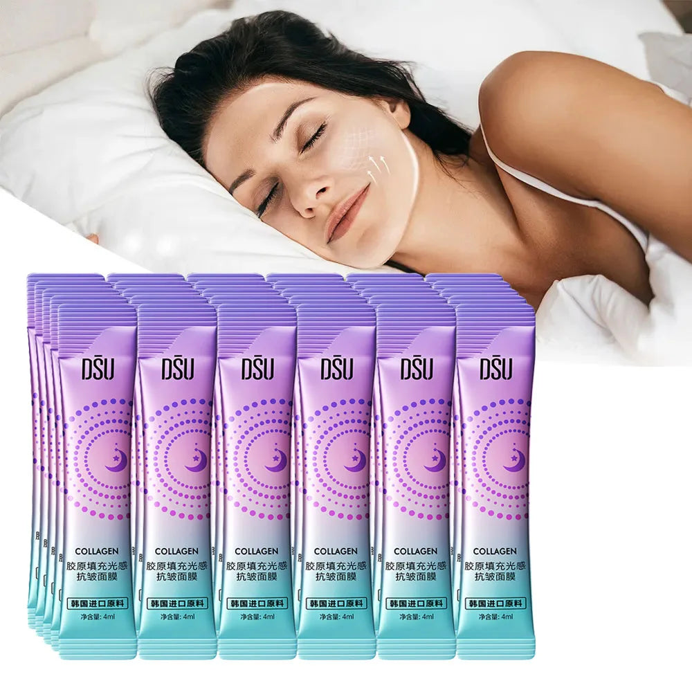 BIOAOUA 30pc Collagen Sleeping Face Mask – Anti-Wrinkle & Firming Sleeping Face Mask Oasis Select 30pcs