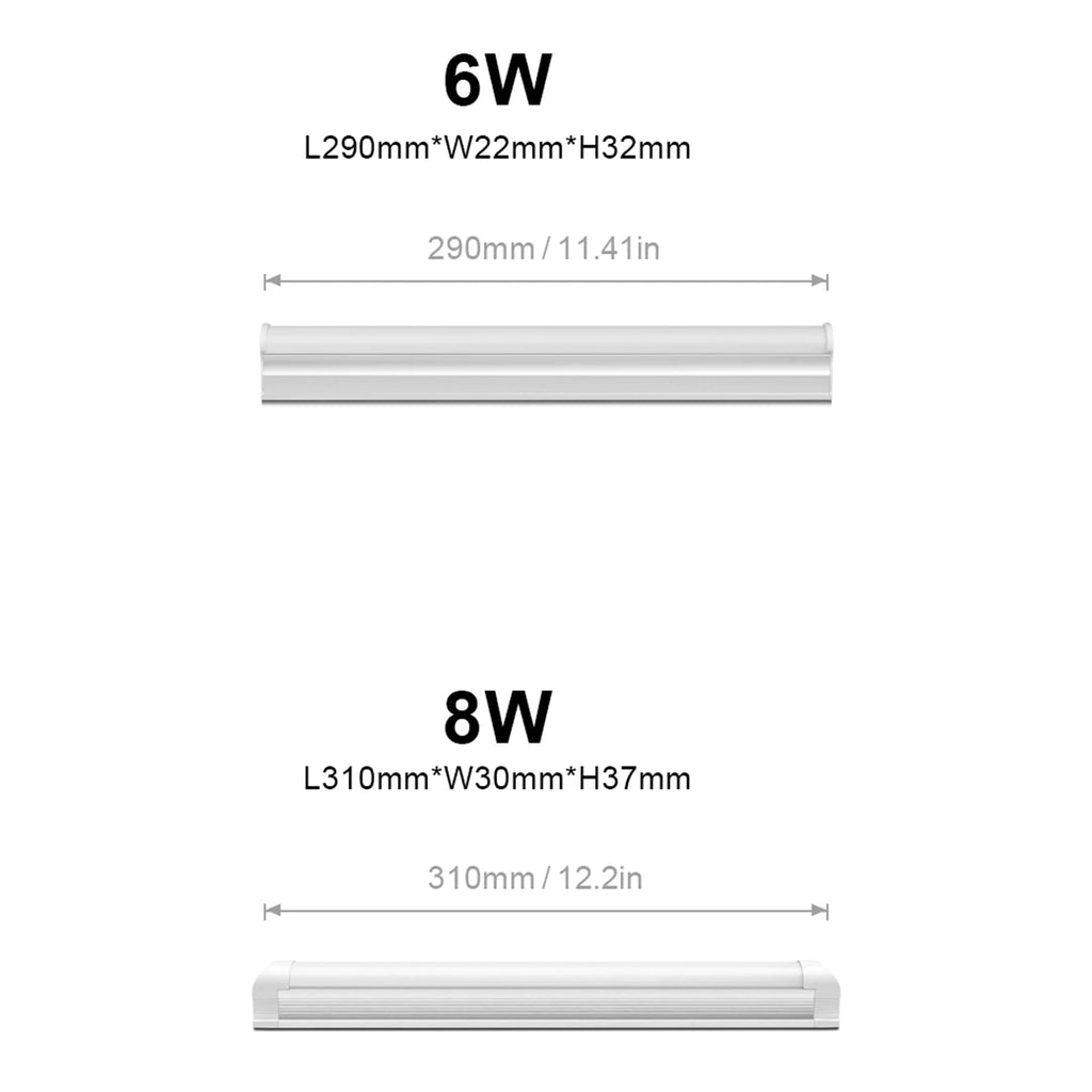 Aluminum LED Light Bar 220V 110V T5/T8 LED Tube 6W 8W LED Fluorescent Tube For Indoor Kitchen Lighting LED Lamp Bulb Wall Lamp Oasis Select