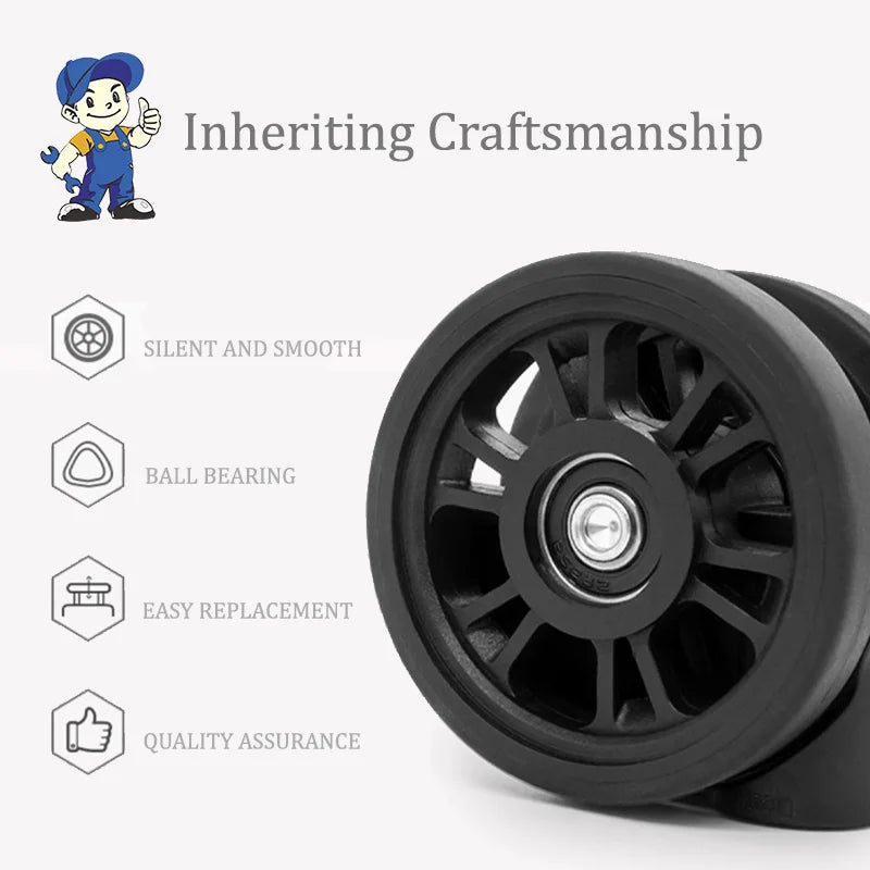 Suitable for American Tourister 85A Universal Wheel 2PCS Wheels for Suitcase Luggage Accessories Replacement Spare Parts Mute Oasis Select