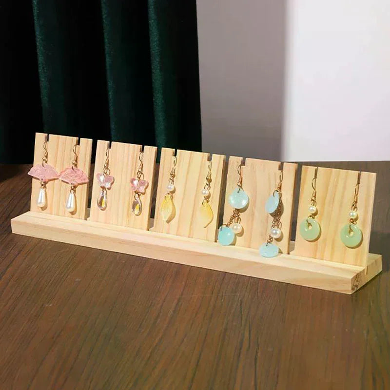 Wooden Earring Display Stand | Single, Double & Triple Row Jewelry Display Stand Oasis Select