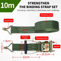 3M/6M/10M/15M Cargo Strap Heavy Duty Adjustable Ratchet Cargo Tie Down Strap Luggage Belt Tow Rope Tali Lashing Oasis Select 10M