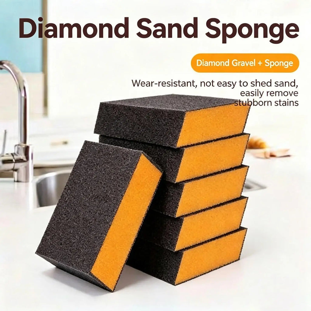 Nano Cleaning Sponge Carborundum Sponges Rust Removal 3 Pieces Heavy Duty Non-Scratch for Restaurant Catering Event Food Oasis Select