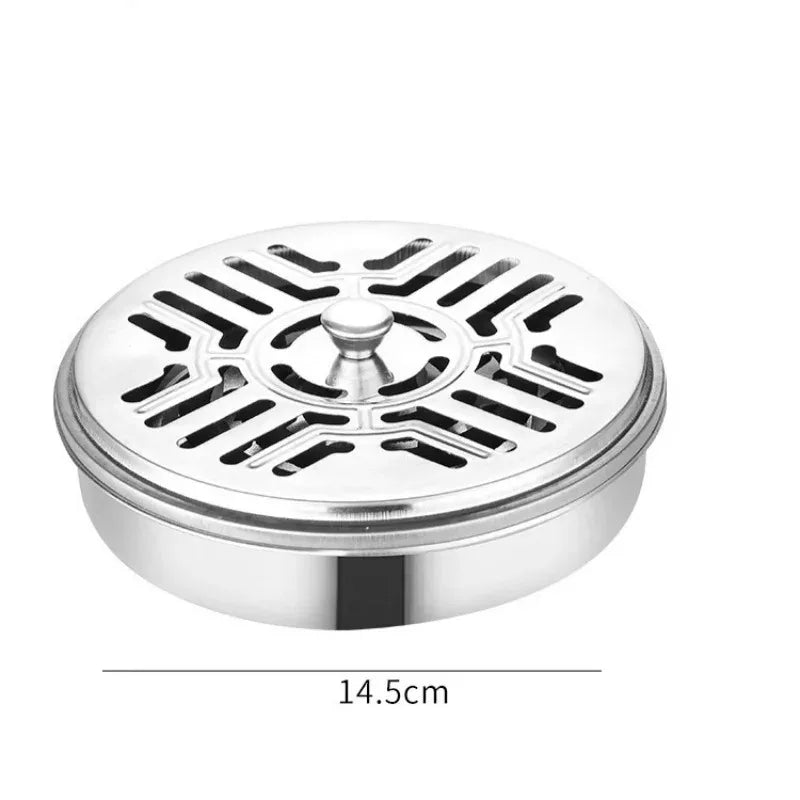Stainless Steel Mosquito Coil Holder with Fireproof Cover Mosquito Coil Holder Oasis Select WHITE
