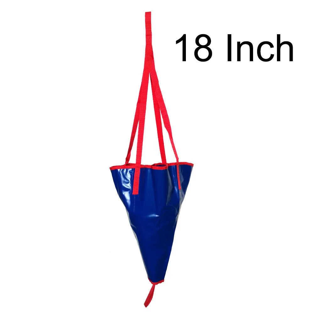 24/18 inch Kayak Canoe Boat Yacht PVC Sea Anchor Drogue Drifting Brake Suit Fising Inflatable Boat Accessories Oasis Select 18 Inch Blue