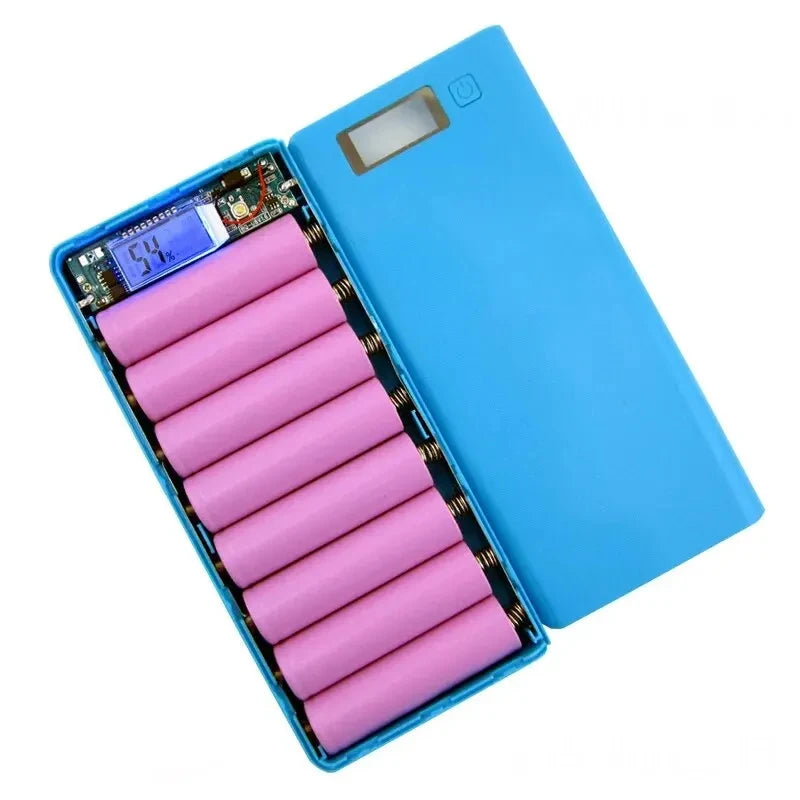 8*18650 Battery Holder Dual USB Power Bank Battery Box Mobile Phone Charger DIY Shell Case Charging Storage Case For Xiaomi Oasis Select