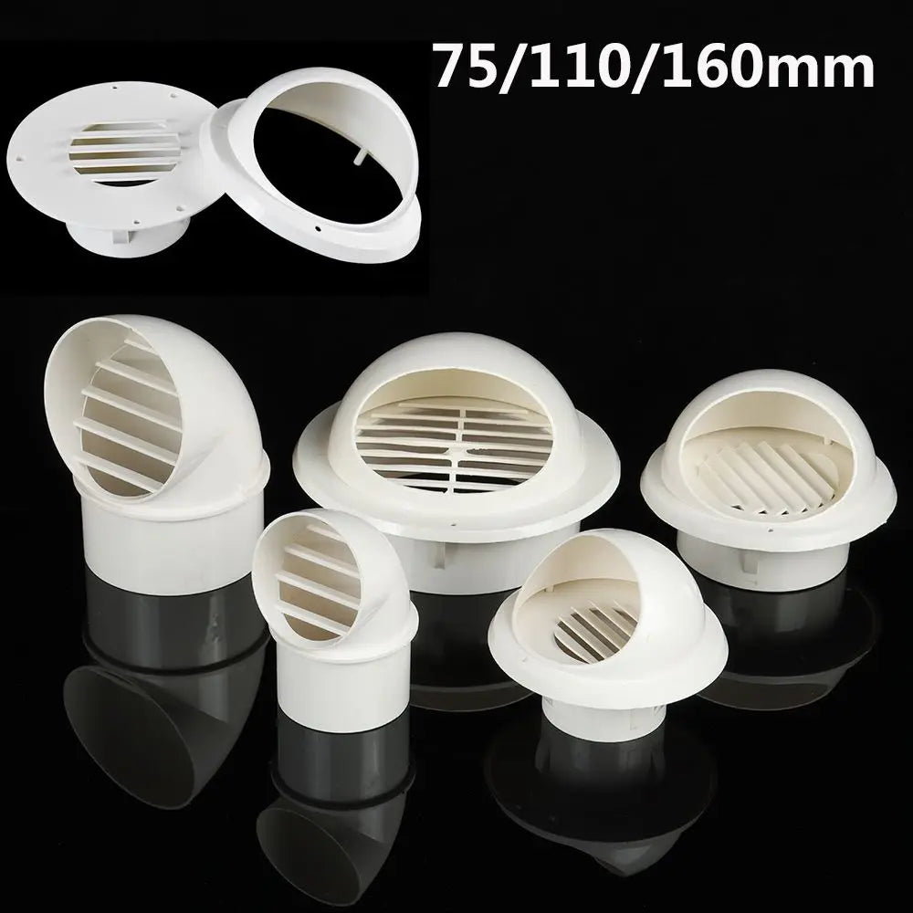 PVC Circular Wall Air Vent Cover – 75mm 110mm 160mm Waterproof