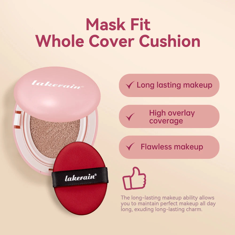 Lakerain Cushion Foundation Korean Makeup Base Mist Foundations Makeup Full Coverage Long-lasting Cc Cream Sunscreen Cosmetic Oasis Select