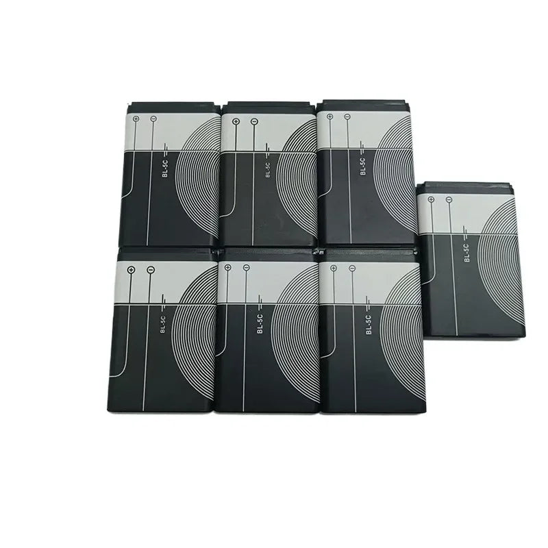 BL-5C 3.7V 1020mAh Battery Rechargeable Batteries for Nokia 2112 2118 2255 2270 2280 2300 2600 2610 3125 3230 Oasis Select 7PCS