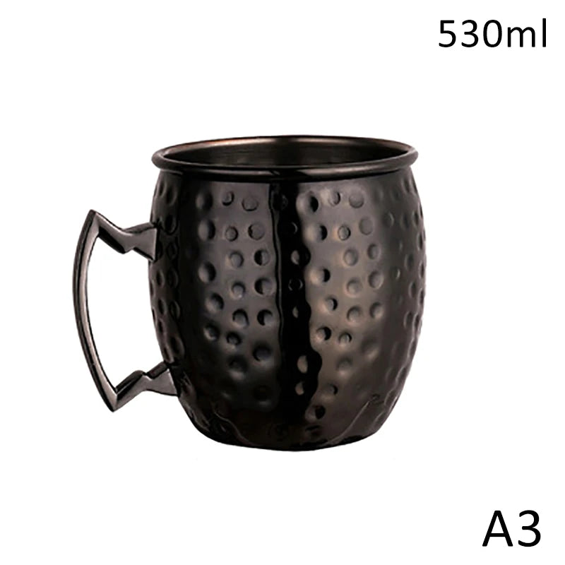 Hammered Stainless Steel Moscow Mule Mug 530ml | Bar Drinkware