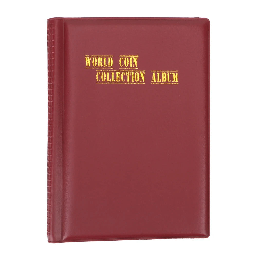 120 pieces Coins Album Multi-kinetic PVC Banknotes Coin Collection Book For Collectors Badge Collect Accessories Oasis Select Red