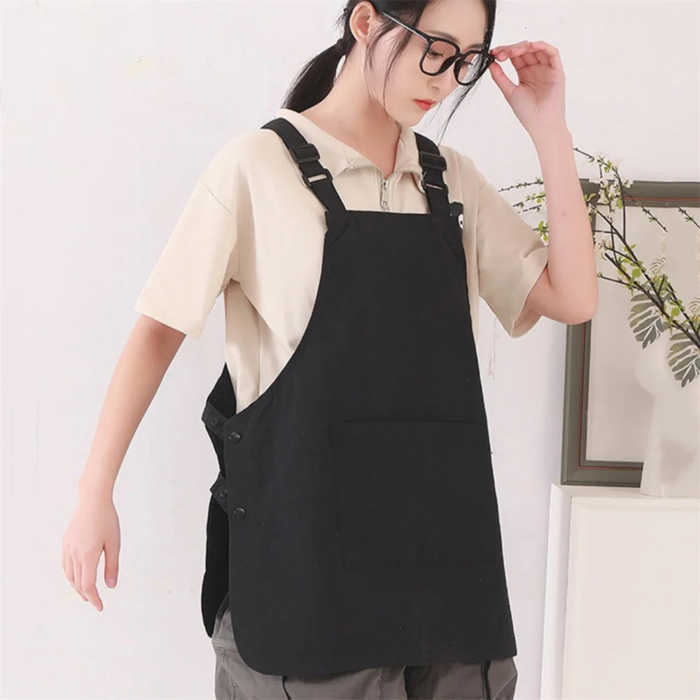 Japanese Waterproof Outdoor Barber, Coffee Shop, Catering Workwear Apron, Unisex Household Kitchen Workwear Oasis Select