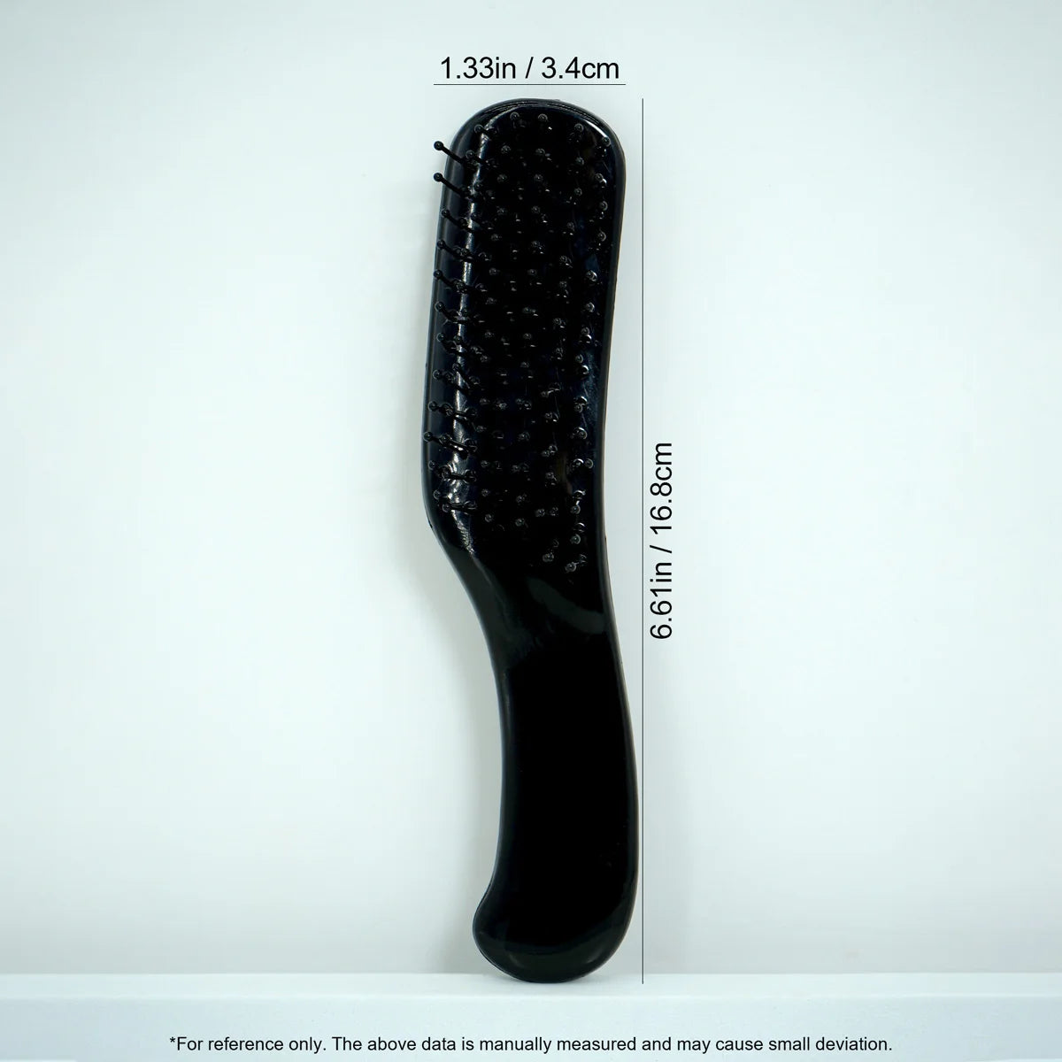 Compact Black Paddle Hair Brush – Ergonomic Soft Bristle Brush Paddle Hair Brush Oasis Select