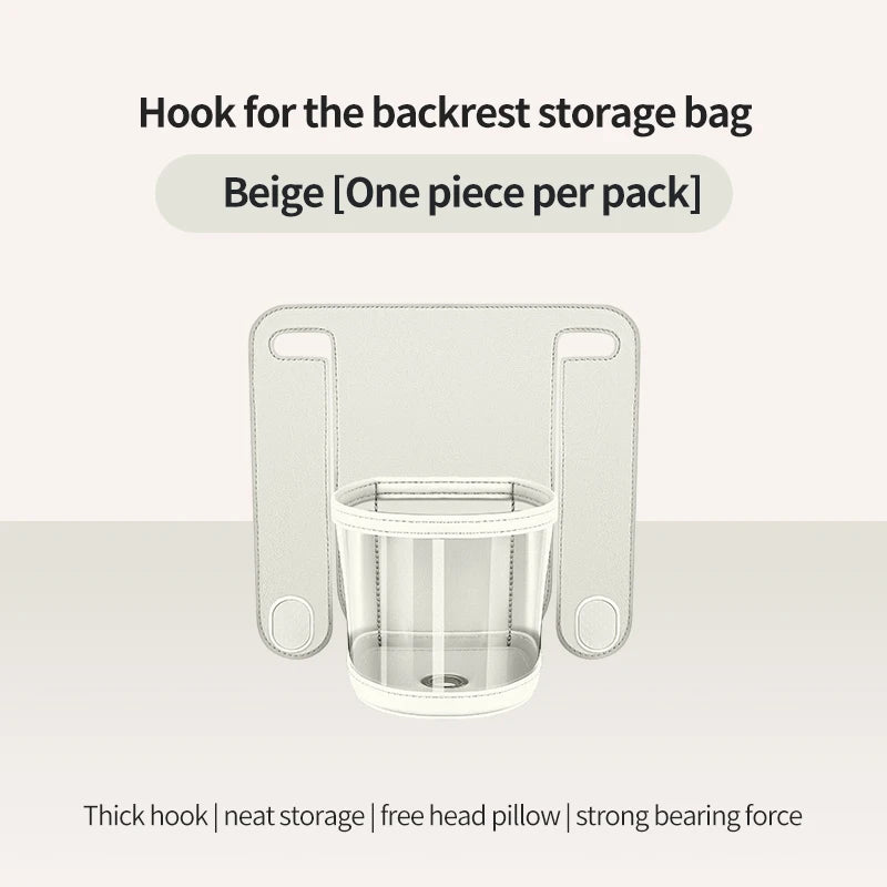 Car Headrest Cup Holder & Backseat Organizer with Hooks
