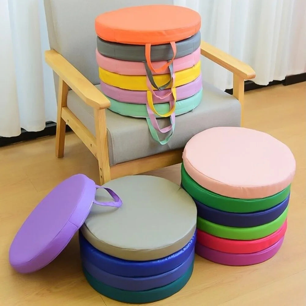 Memory Foam Round Chair Cushion – Waterproof, Washable Seat Pad