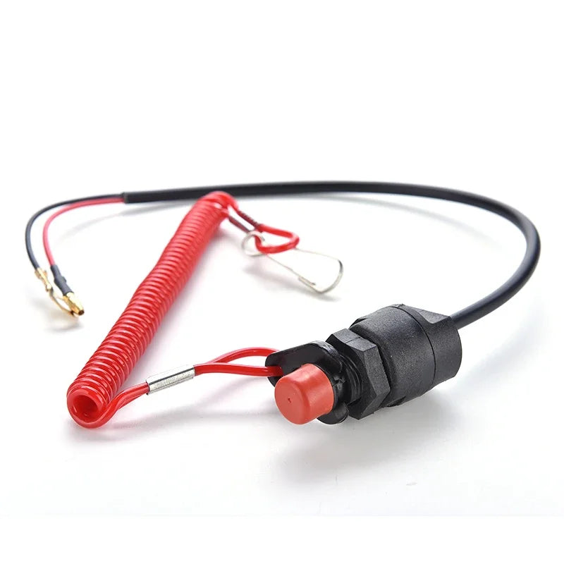 Boat Outboard Switch Engine Motor Lanyard Kill Urgent Stop Button Safety Connector Cord Oasis Select