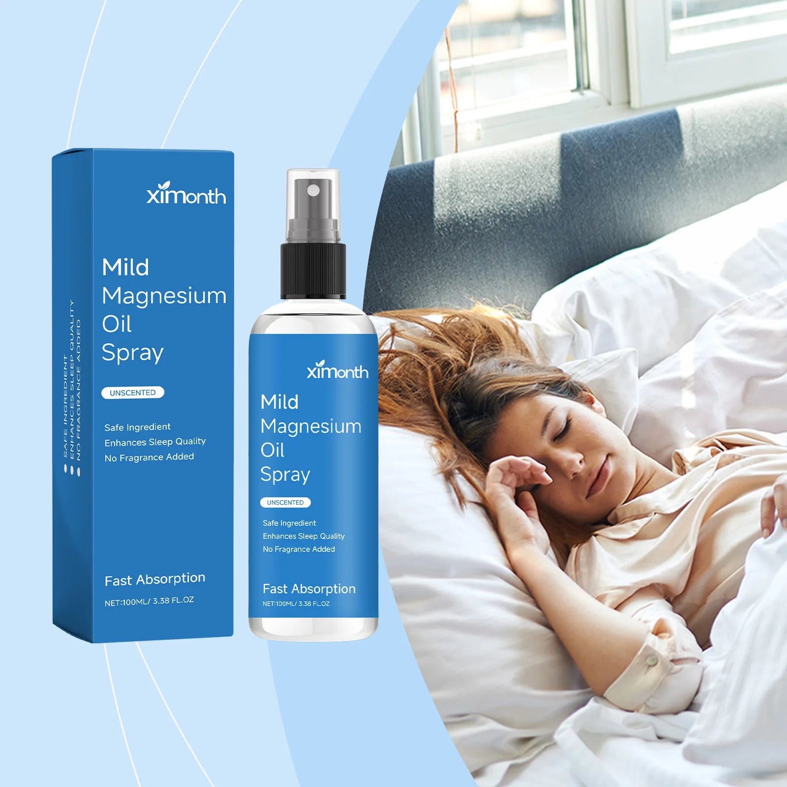 Organic Magnesium Oil Spray – Sleep, Calm & Muscle Relief Magnesium Body Spray Oasis Select