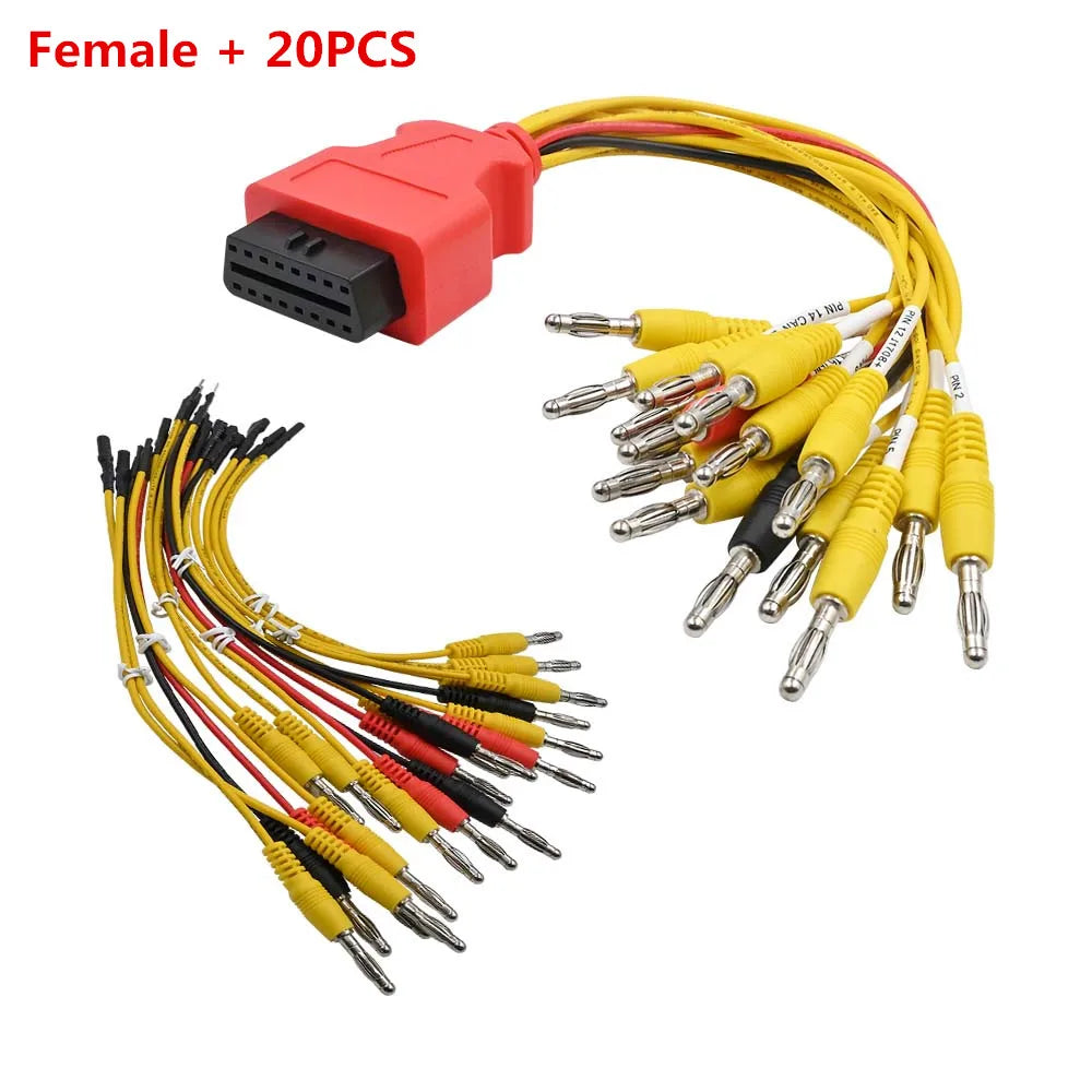 OBD2 16-Pin Jumper Connector Male Female – ECU Diagnosis Tool OBD2 Diagnostic Connector Oasis Select Female 20PCS