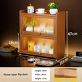 Kitchen countertop seasoning rack storage shelf, product sorting rack, layered multifunctional storage cabinet, dust-proof cabin Oasis Select 3 layers-35cm