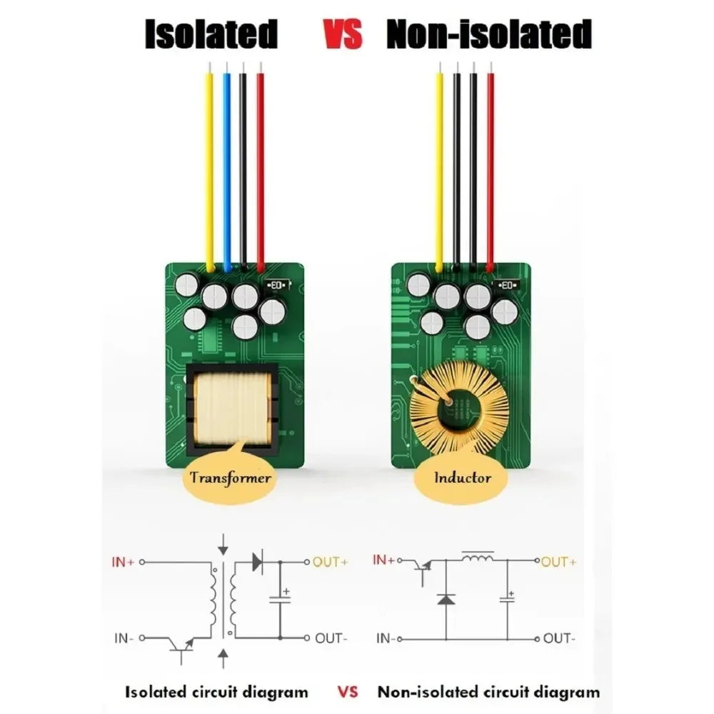 Isolated 84V 72V 60V 48V36V 24V12V 100V DC to 24V 5V 12V DC Regulator Buck Step Down Voltage Converter 100 Volt to 5V 12 Volt Oasis Select