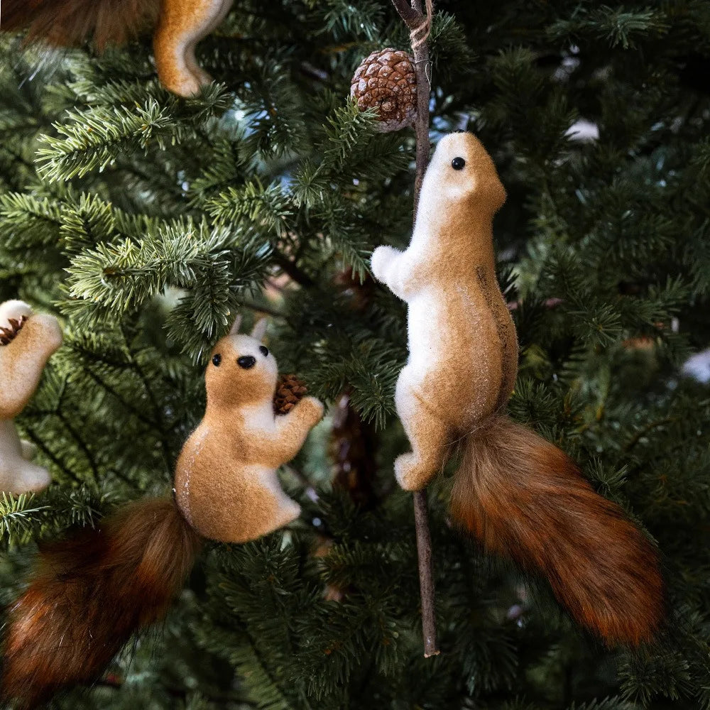 Christmas Tree Decoration Cute Cartoon 3D DIY Squirrel Xmas Pendants Christmas Hanging New Year Decor Ornaments 2026 Navidad Oasis Select