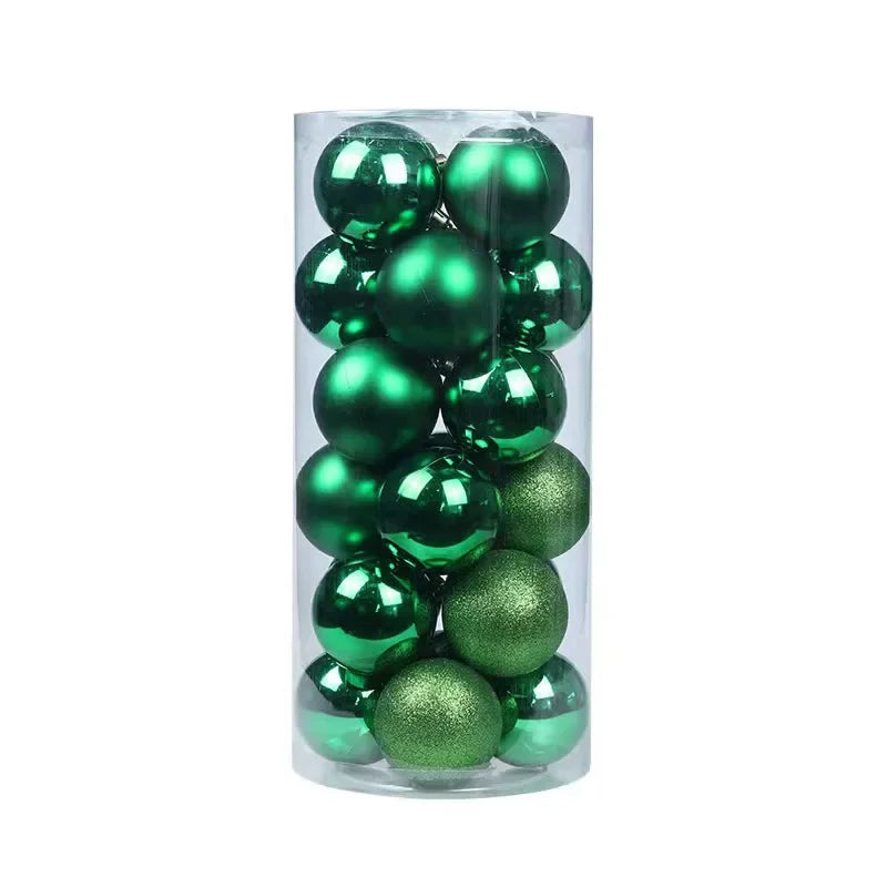 24pcs 3cm Christmas Balls Christmas Tree Ornaments Ball Xmas Hanging Tree Pendants Home Party Christmas Tree Decor New Year Gift Oasis Select Dark green