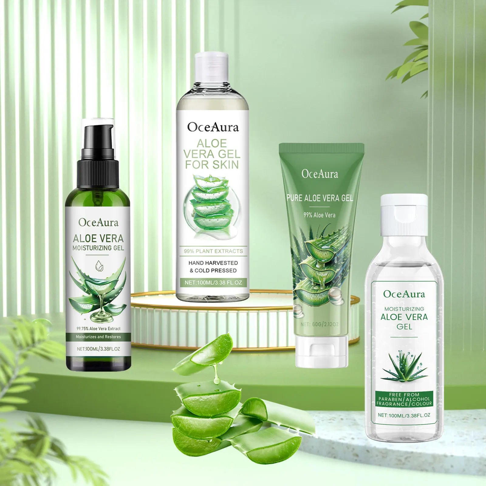 OceAura Aloe Vera Gel – Pore Shrinking, Oil Control & Acne Care Aloe Vera Face Gel Oasis Select