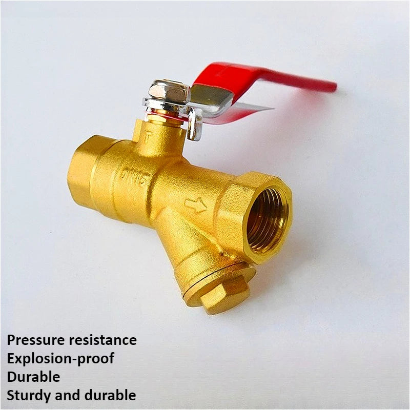 Brass Filter Valve Y-shaped with Handle 1/2 "3/4" 1 "pressure Resistant Wear-resistant Direct Networking Filter Thread Filter Oasis Select