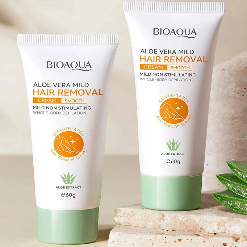 Aloe Vera Hair Removal Cream Gentle Painless Depilation For Armpit Leg Arms Body Mild Non Irritating Hair Remover Men Women 60g Oasis Select 2pc
