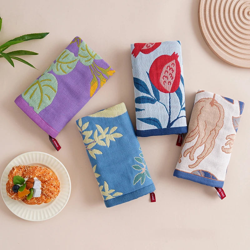 1pcs National Style Pure Cotton Gauze Square Towel Cotton Wool Large Square Towel with Hand Gift Face Towel Oasis Select