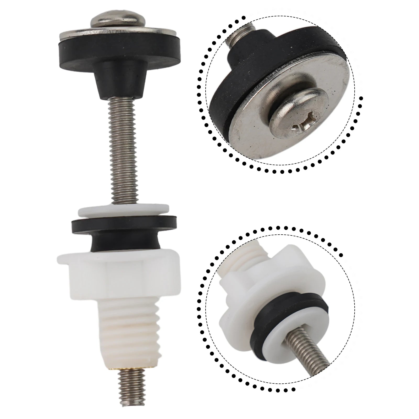 Toilet Cistern To Toilet Pan Fixing Fitting Sealing Kit Close Coupling Bolts WC Seat Fixing Bolts Household Hardware Oasis Select