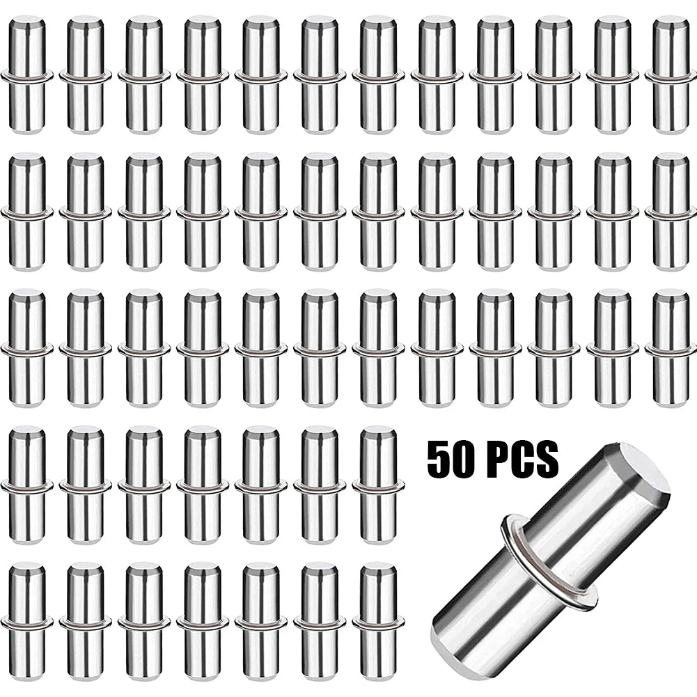 50-Pack Nickel-Plated 5mm Shelf Support Pegs for Cabinets Shelf Support Pegs Oasis Select