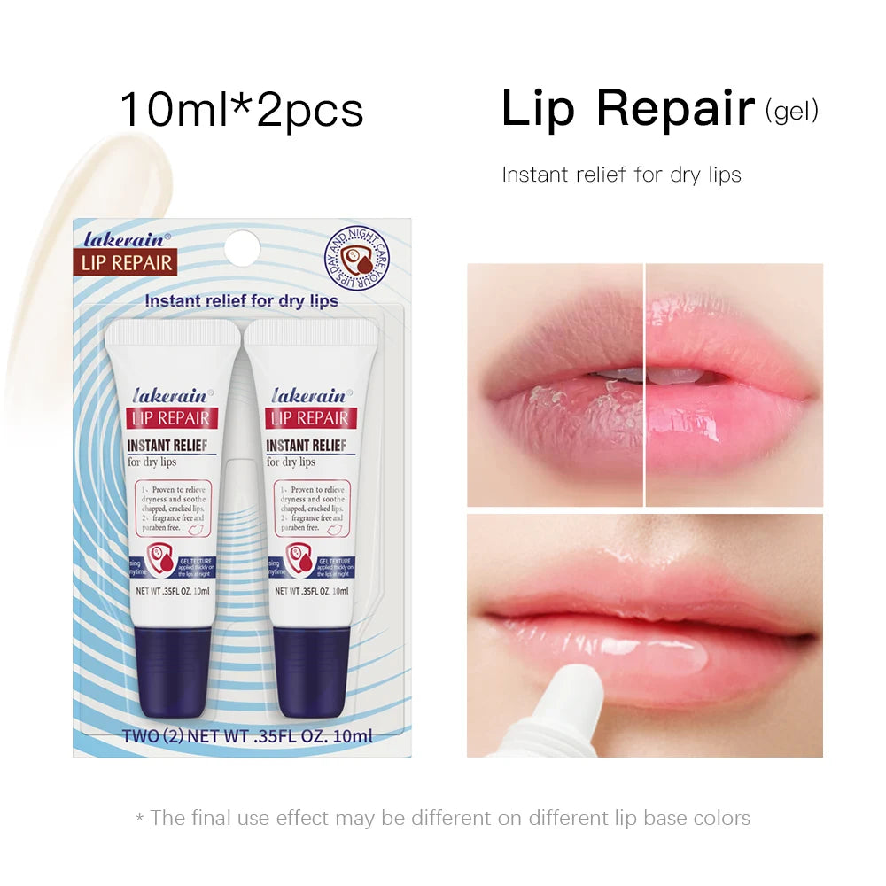 Lip Repair Balm Moisturizing Ointment Pack Of Two Instant Relief For Dry Lips Liquid Formula Reduces Chapping Lip balm lip oil Oasis Select