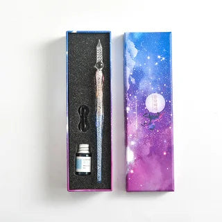 Starry Sky Glass Pen Signature Crystal Student Dip Stationery