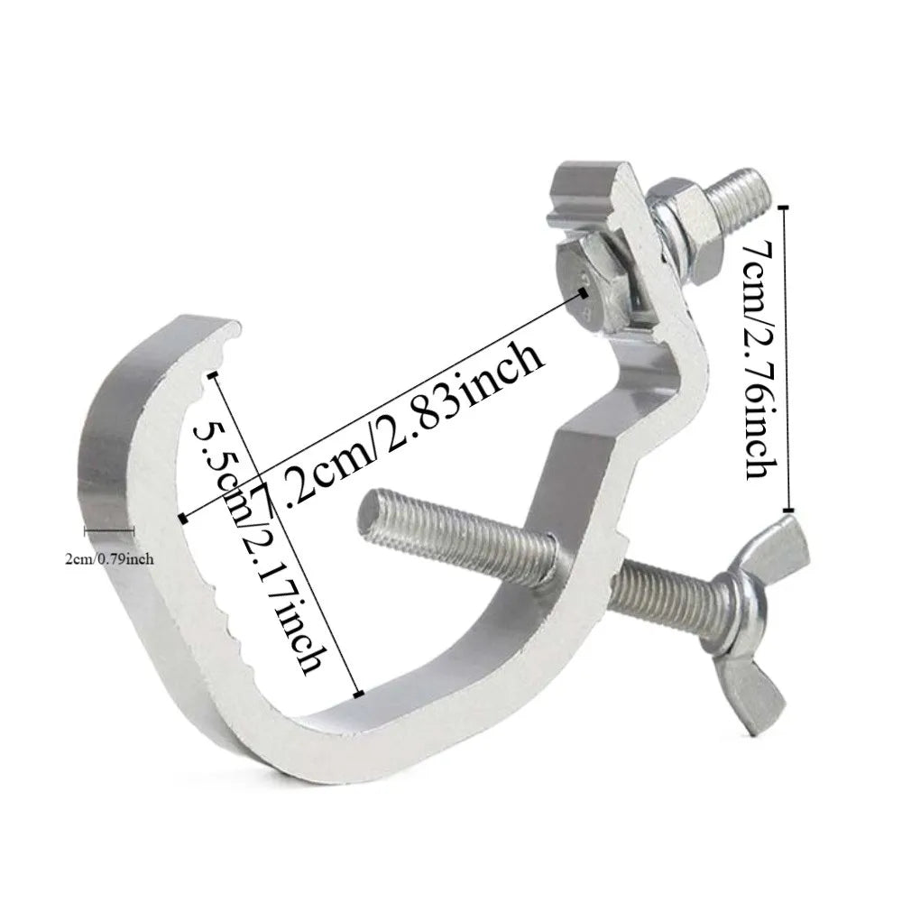10-Pack Aluminum Stage Light C-Clamp Hook Bracket – 20KG Load