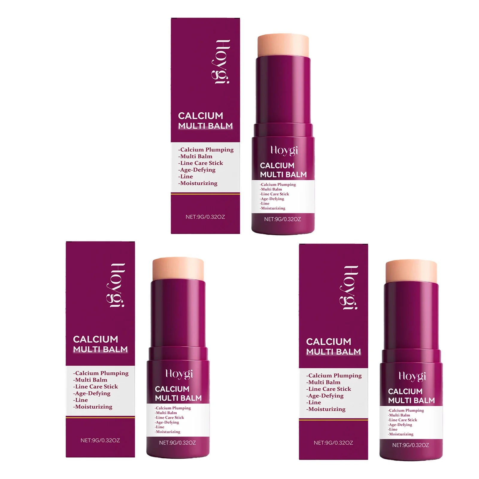 Calcium Multi Balm Stick Firming Lightweight Hydrating Face Balm Tightening Smoothing Moisturing Stick Skincare Balm Oasis Select 3pcs