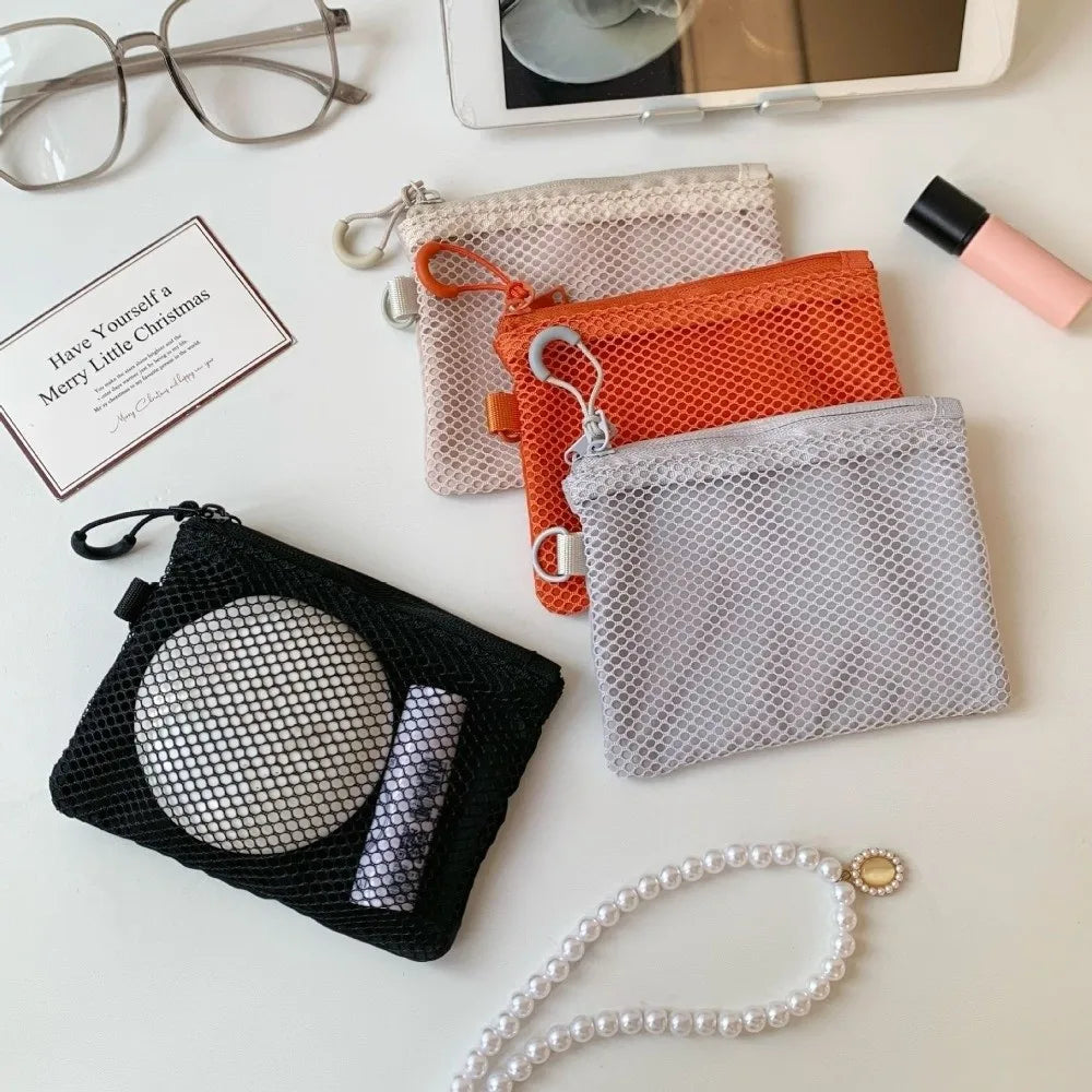 Mesh Makeup Storage Bag | Zipper Travel Cosmetics Organizer