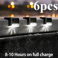 Solar LED Lights Outdoor Solar Lights IP65 Waterproof Garden Light Solar Step Lamps Deck Lights Fence Courtyard Garden Decor Oasis Select onesize 6pcs