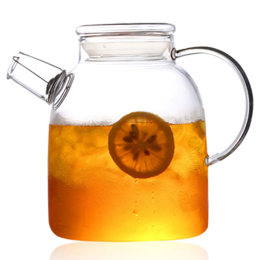 1L/1.6L Borosilicate Glass Teapot | Heat-Resistant Clear Kettle