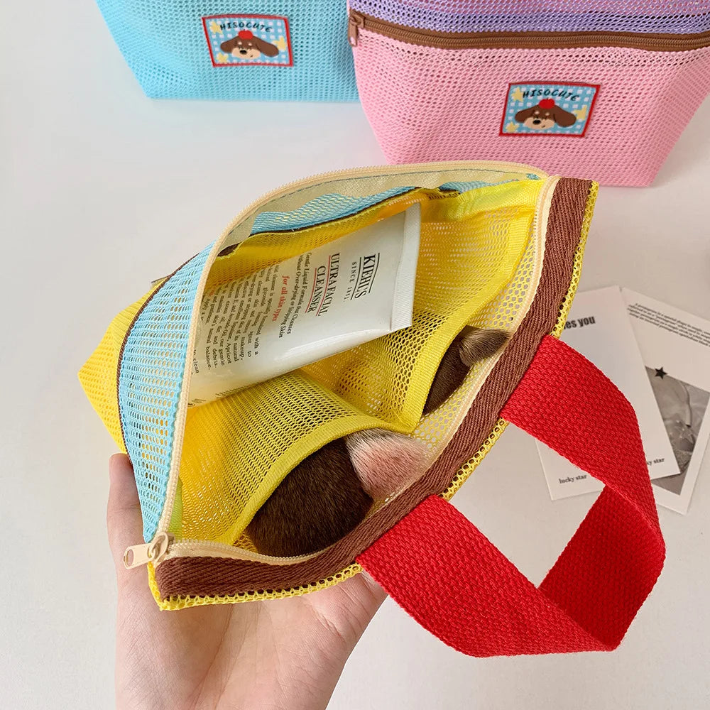 Mesh Shower Caddy Bag Portable Hanging Toiletry and Bath Organizer with Zipper for Travel, Gym, Camping, College Dorms, Beach Oasis Select