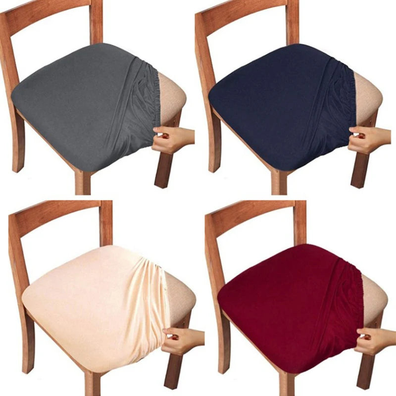 Dining Room Chair Cover Seat Covers Spandex 13solid Colors Removable Washable Elastic Cushion Covers For Home Oasis Select